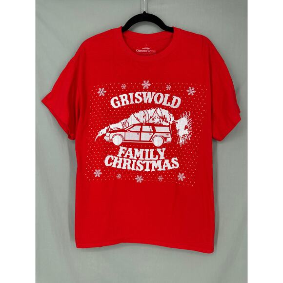 National Lampoon Other - National Lampoons Christmas Vacation Shirt Mens Large Red Griswold Tree Holiday